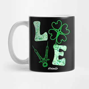 Love Nurse Life Patrick's Day Mug